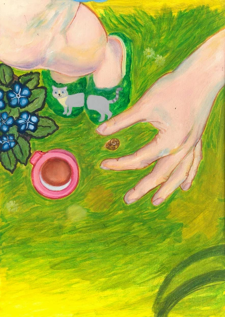 *How Strange it is to be Anything at All*, oil on board, 42 x 29.7 cm.