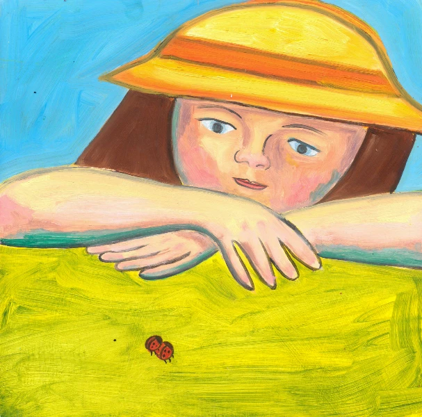 *Pretty — pretty*, oil on board, 29.7 x 29.7 cm.