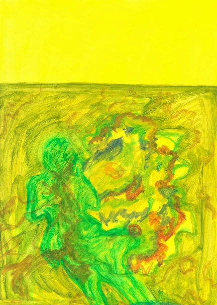 *Searching in Rockpools*, oil on board, 42 x 29.7 cm.