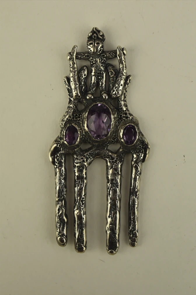 *Pride Hair Pin*, 925 Silver, Amethyst.