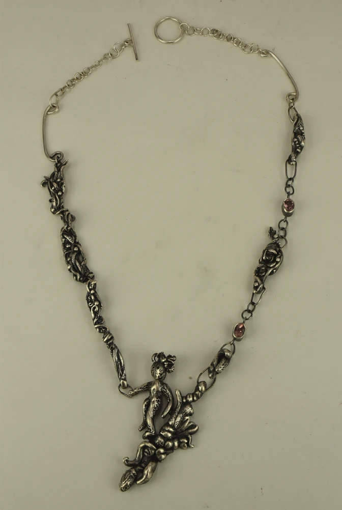 *Lust Necklace*, 925 Silver, pink Tourmaline.
