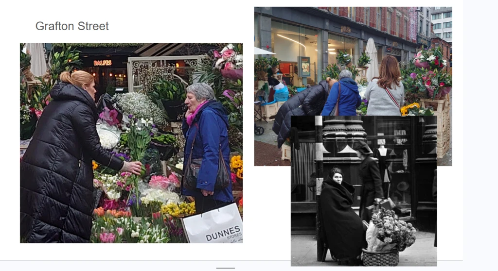 Flower sellers at work, a family legacy from past to present.