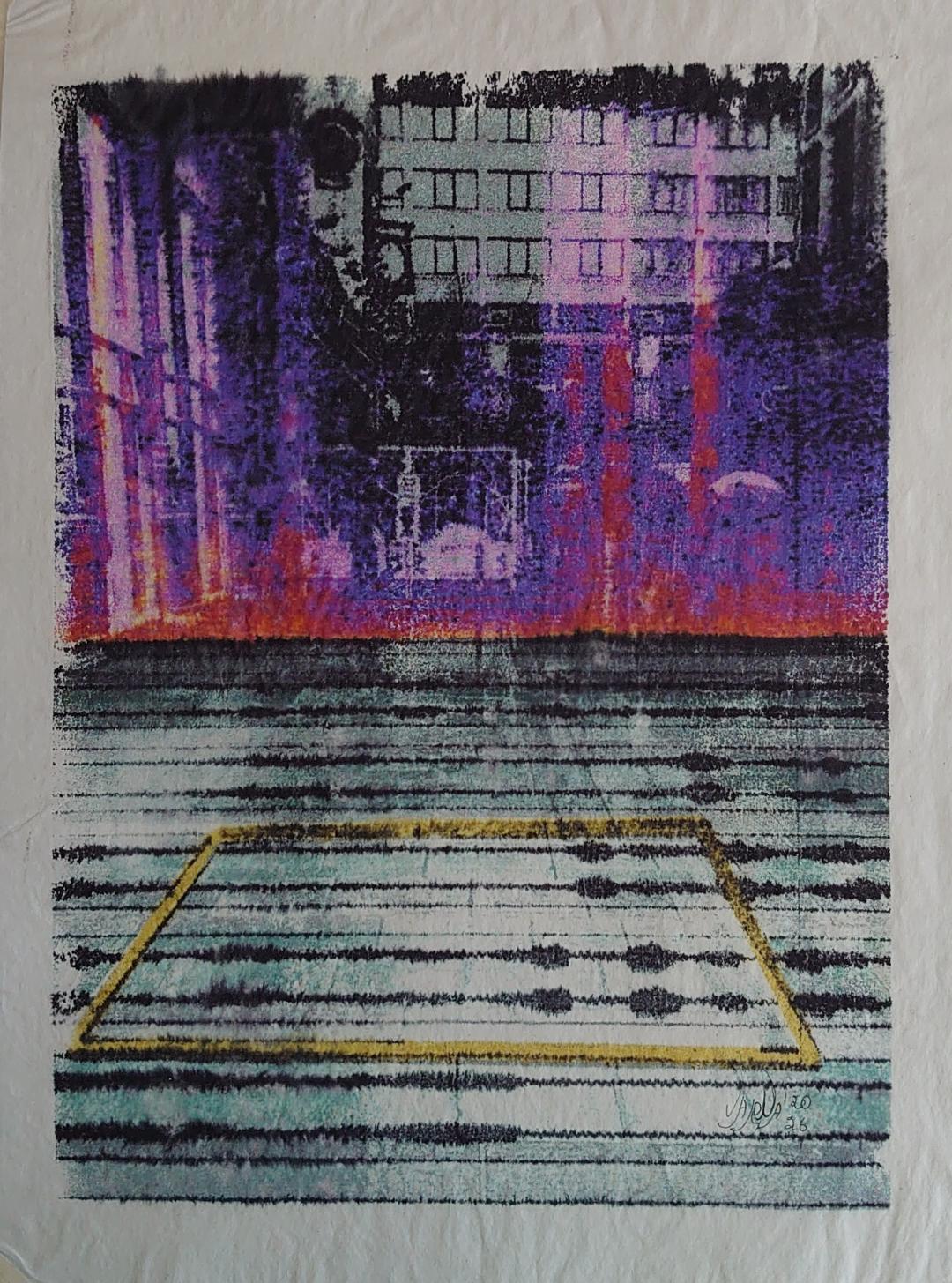 *Grafton Street: Sound of Legacy*, rice paper, acetate print, 35 × 25 cm.