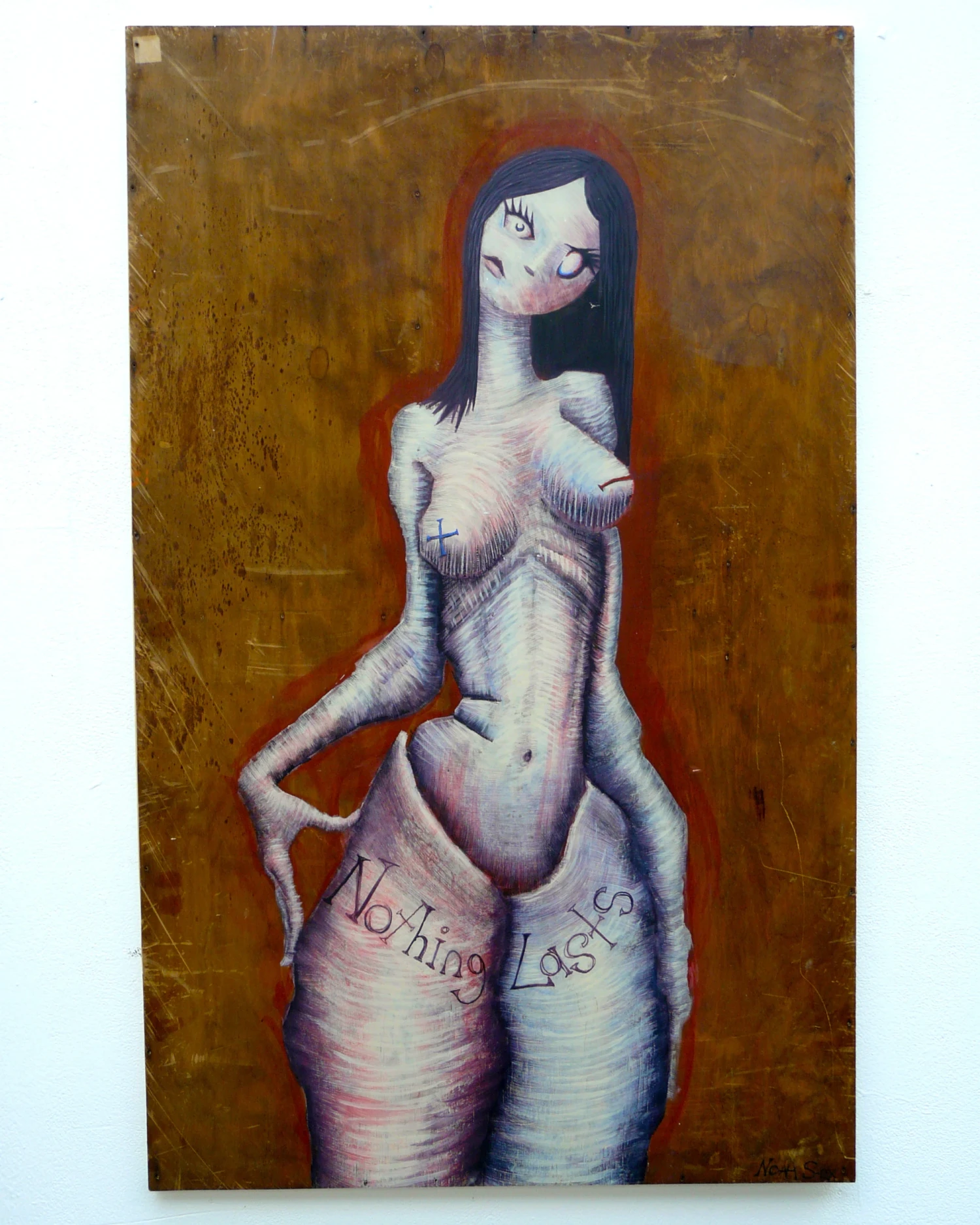 *Nothing Lasts*, acrylic on wood.