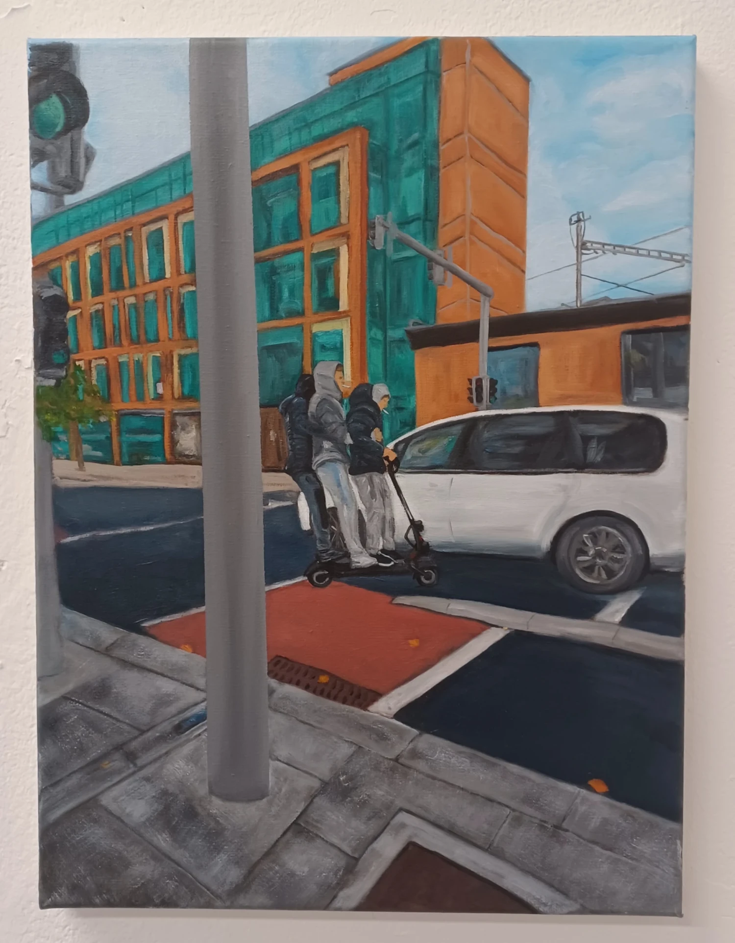 *Amiens Street 18:30*, oil on canvas, 40 x 30 cm.