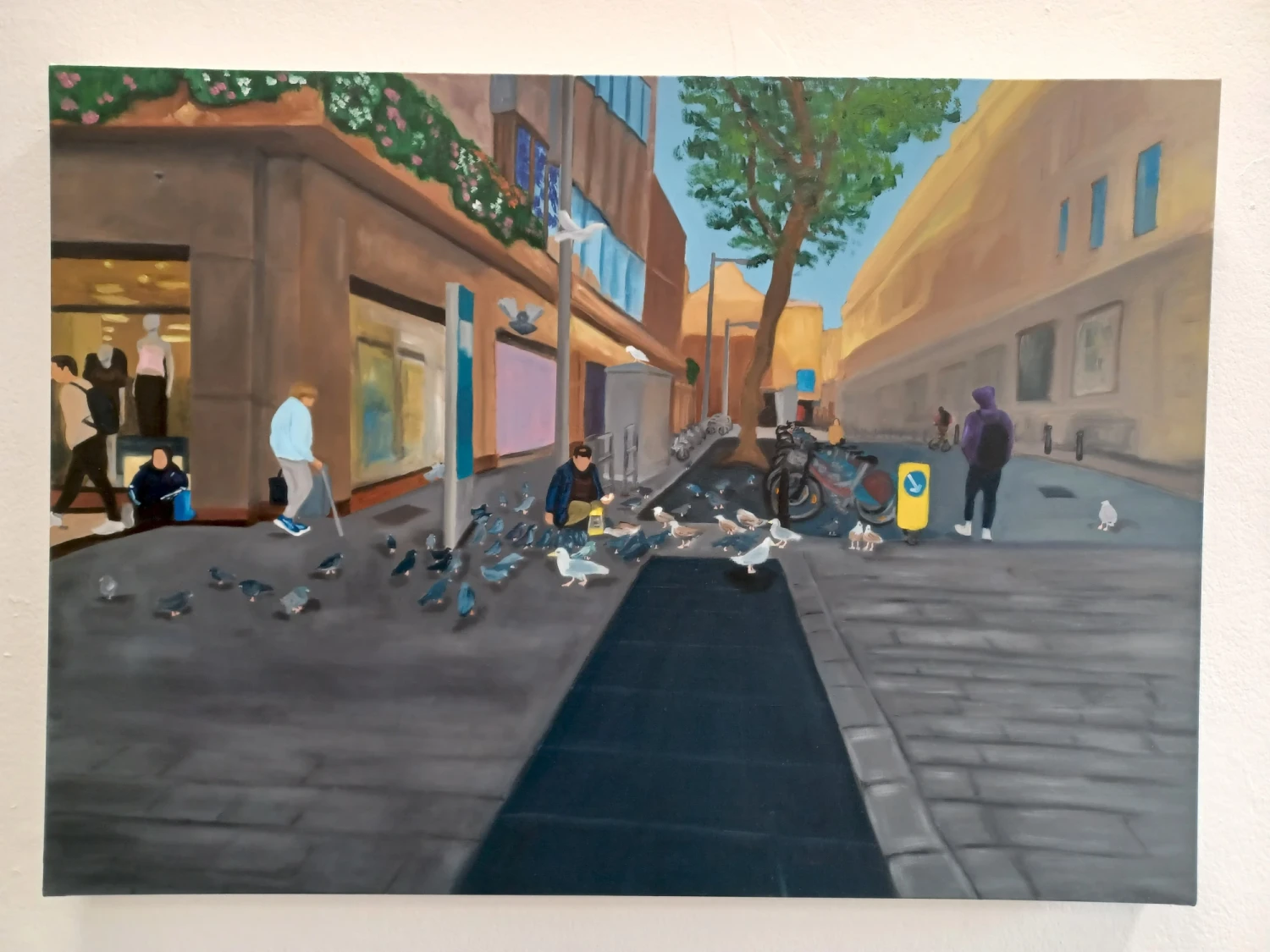 *O’Connell Street 9:09*, oil on canvas, 50 x 70 cm.