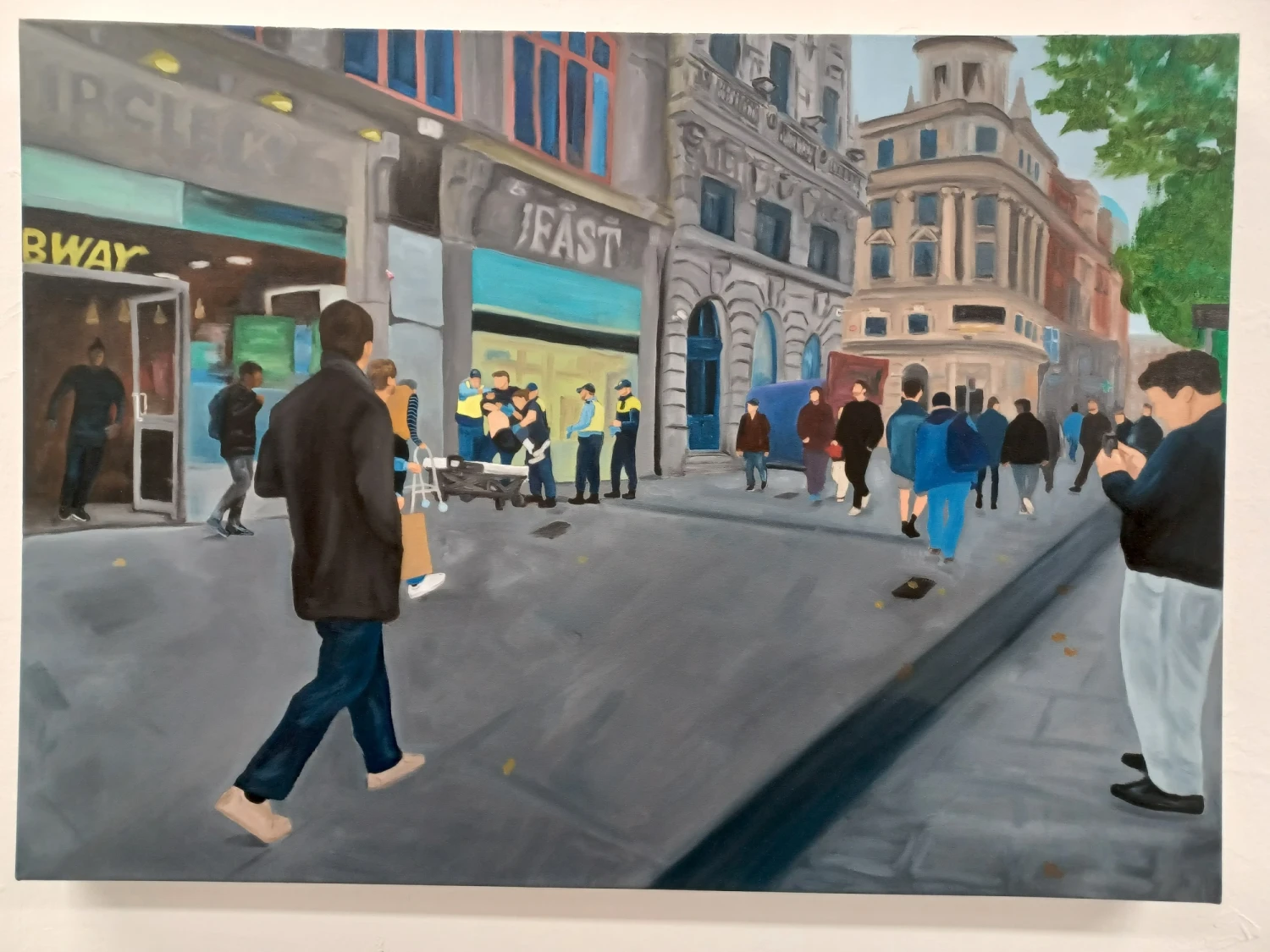 *O’Connell Street 16:17*, oil on canvas, 50 x 70 cm