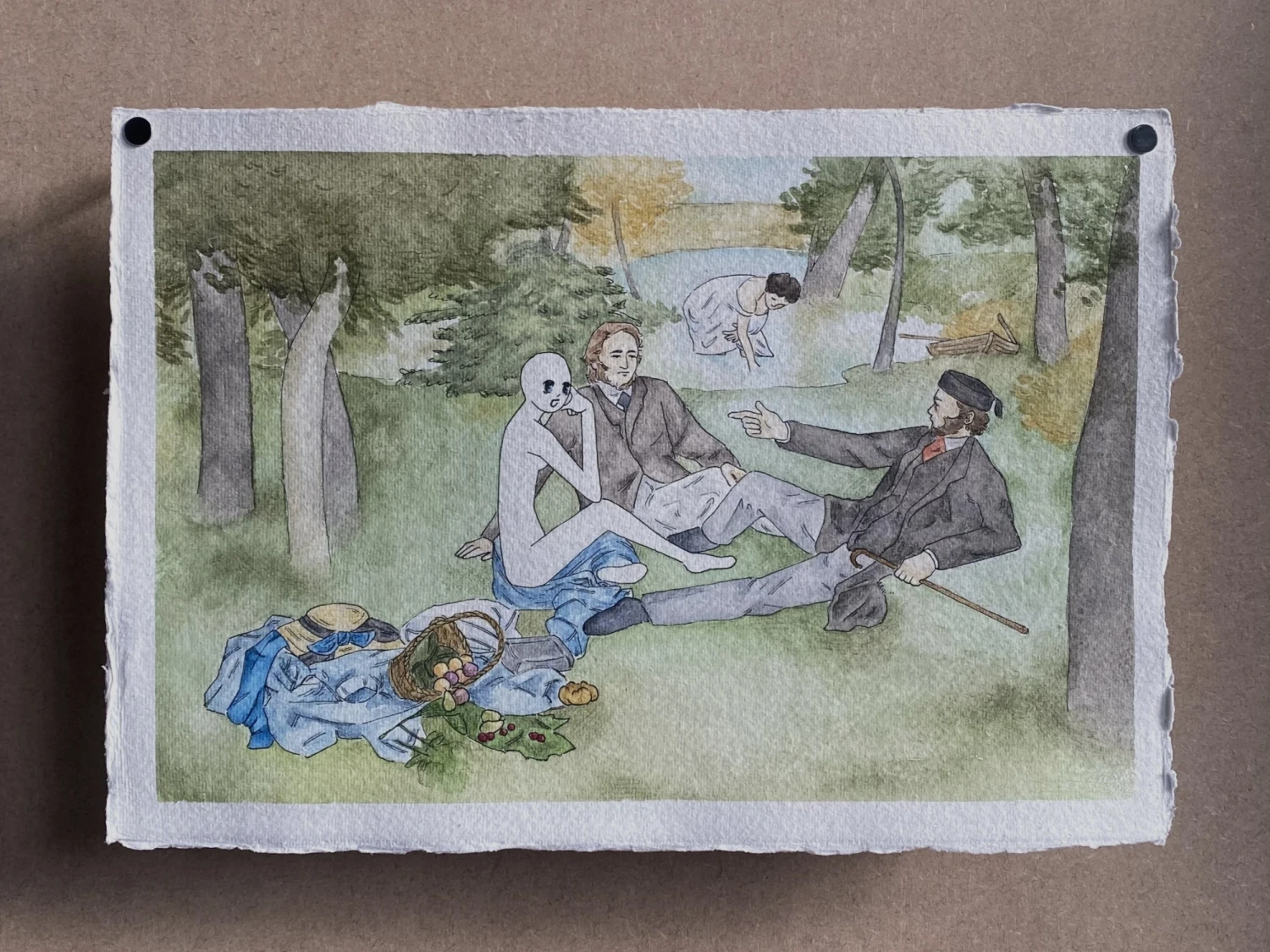 Venus 2, watercolour and pencil on cotton rag, 30 x 20.5 cm.