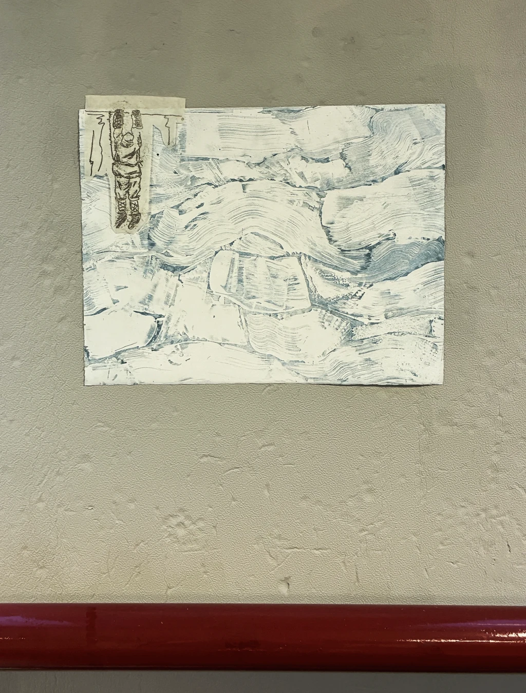 *Glacial Pace* 2025, etching on Fabriano. Exhibited in the NCAD Library Micro Gallery Space as part of a group research project, *[Title Here]*.