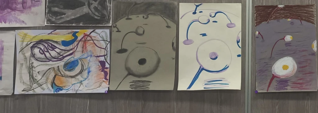 Working studio wall, 2026.