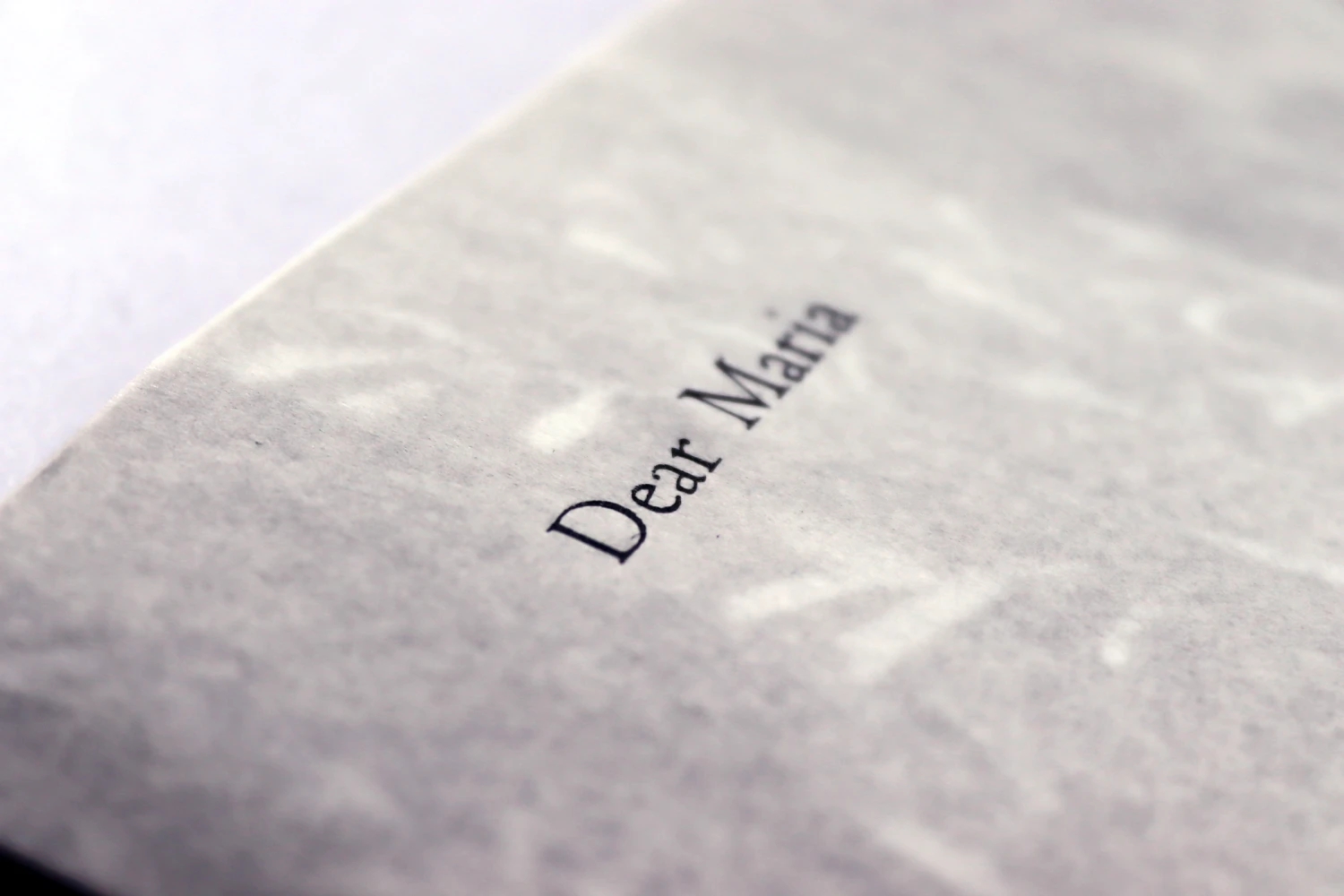 Close-up detail *Dear María*, charcoal on tracing paper, 21 x 29.7 cm.