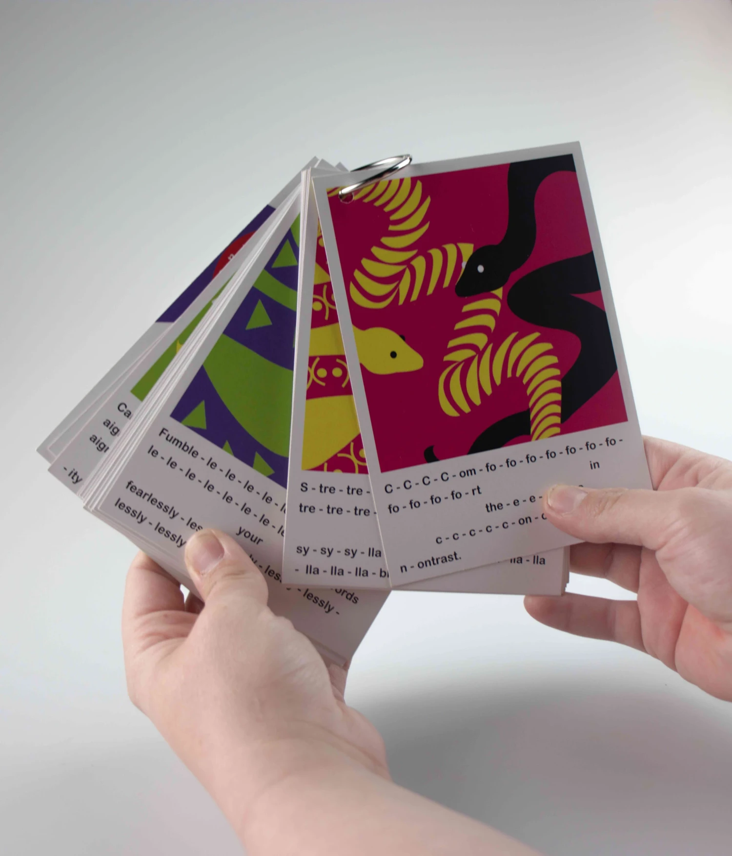 Anti - Fluency cards on A6 card.
