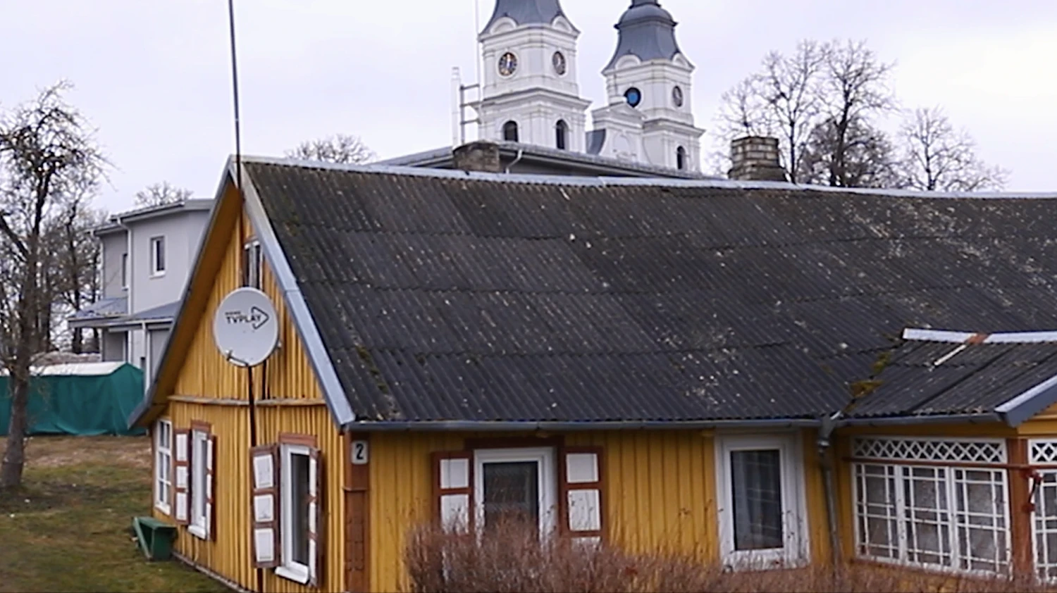 Main yellow house.