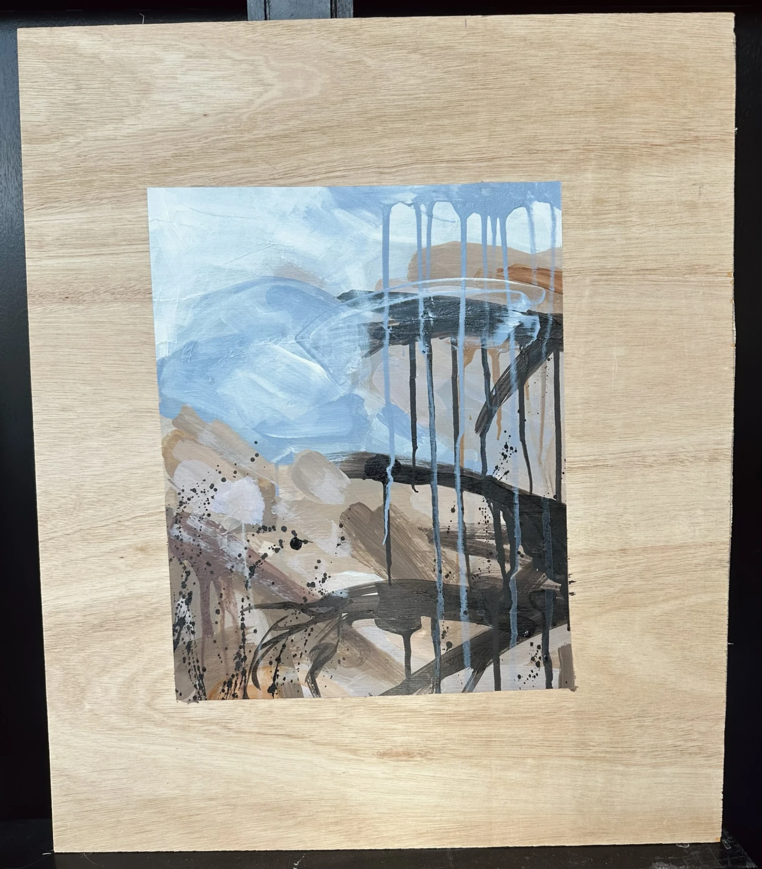 *Charcoal and Air*, acrylic on plywood, 1.9 x 2ft.